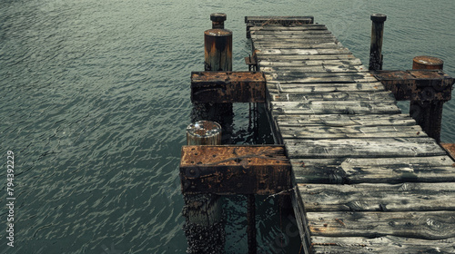 A wooden pier with a dock and a pier