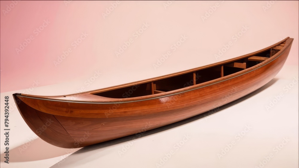 Wooden boat on a delicate background. Wooden boat on a delicate background.
