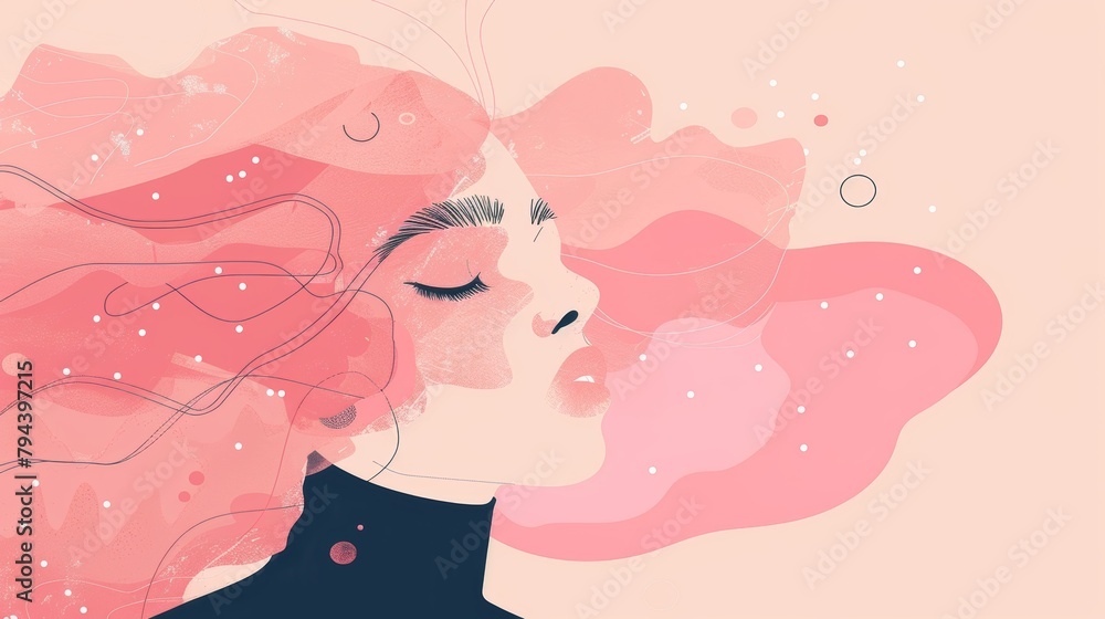 Abstract interpretation of the concept of beauty in a cute style AI generated illustration Abstract interpretation of the concept of beauty in a cute style AI generated illustration