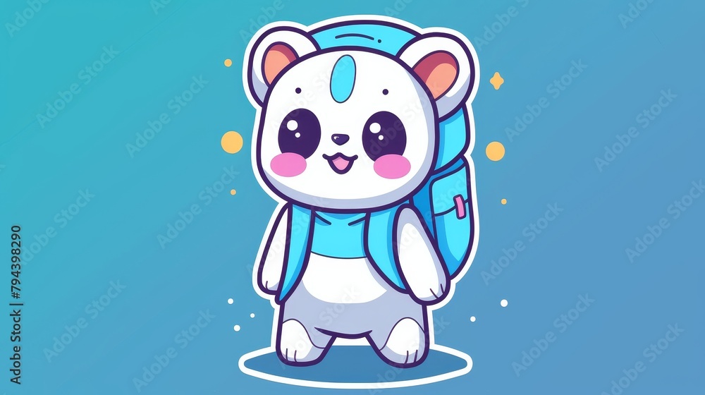 Adorable ambassador character in a cute style AI generated illustration Adorable ambassador character in a cute style AI generated illustration