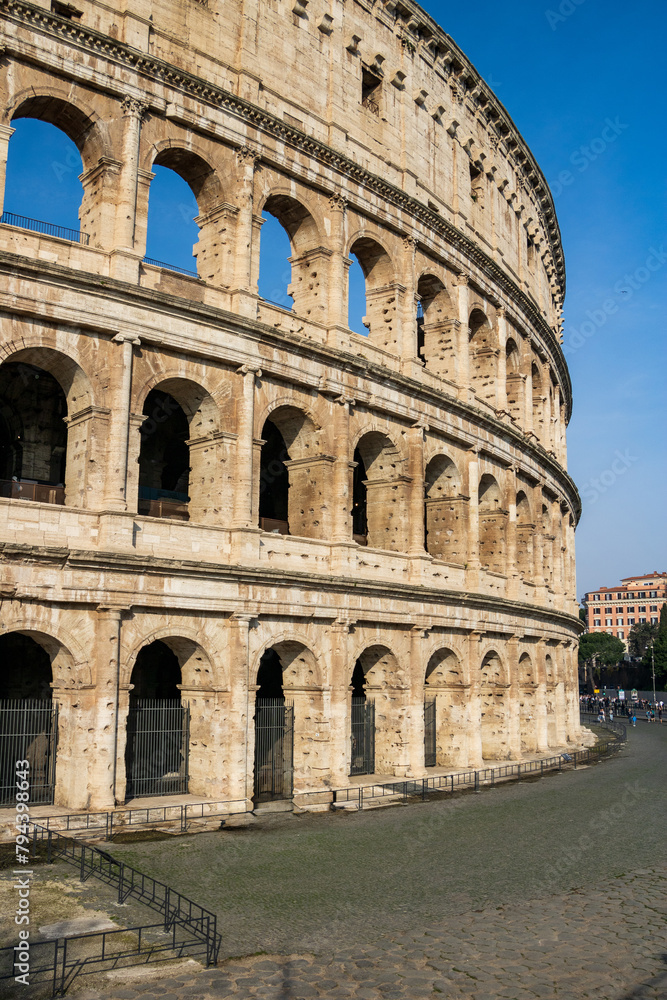 View of the Roman Colosseum in Rome
