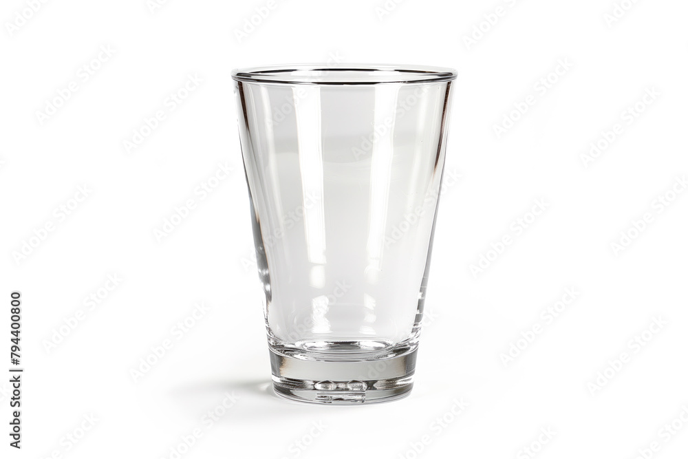 Empty faceted glass isolated on a white background with clipping path Empty faceted glass isolated on a white background with clipping path