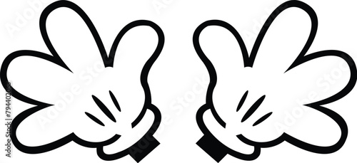 Mickey Mouse Hands, Mouse Hands Svg, Design, Clipart, Outline Instant Download - Mickey Mouse Gloves Svg, Eps, Png, Jpg, Dxf Files Digital Download  photo