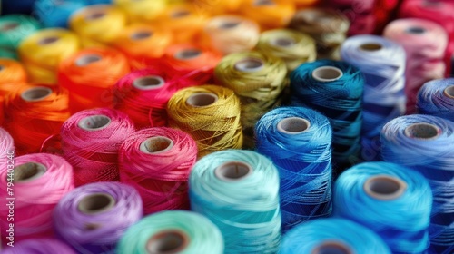 Variety of colorful threads
