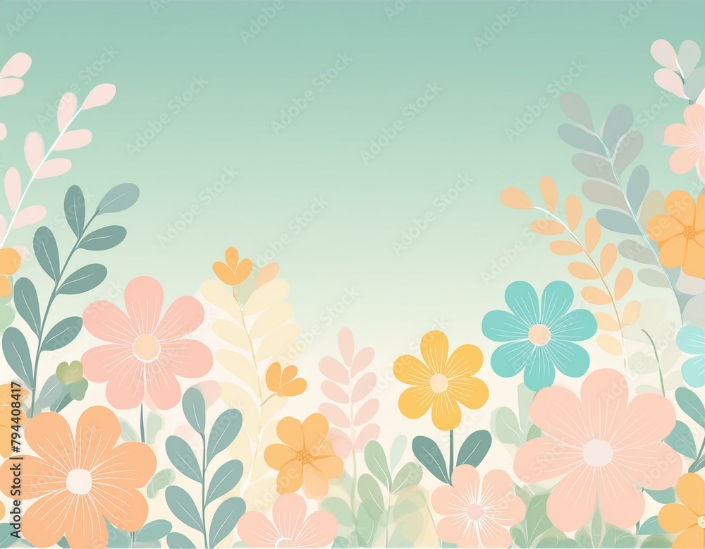 abstract background with pastel color flowers abstract background with pastel color flowers