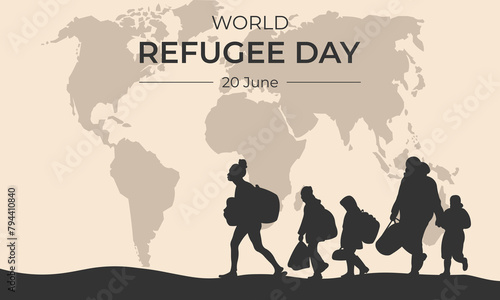 World Refugee Day.Vector illustration.
