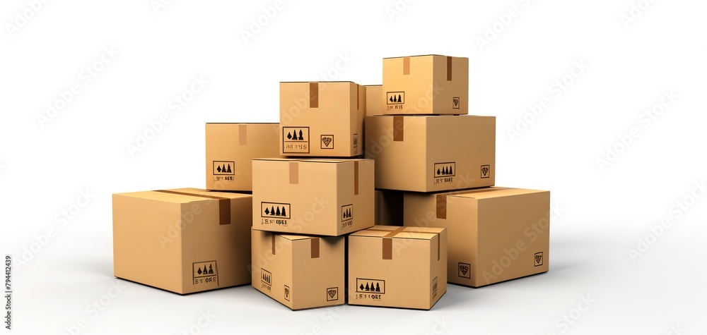 Cardboard boxes with stuff indoors, space for text. Cardboard boxes with stuff indoors, space for text.