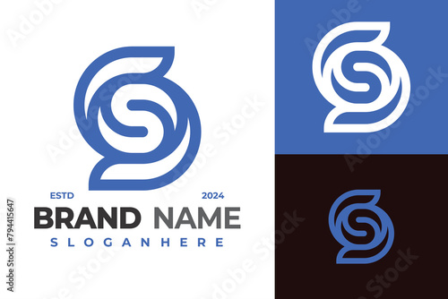 Letter SS Monogram logo design vector symbol icon illustration