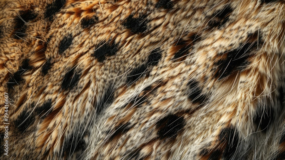 Close-up of spotted big cat fur texture Close-up of spotted big cat fur texture
