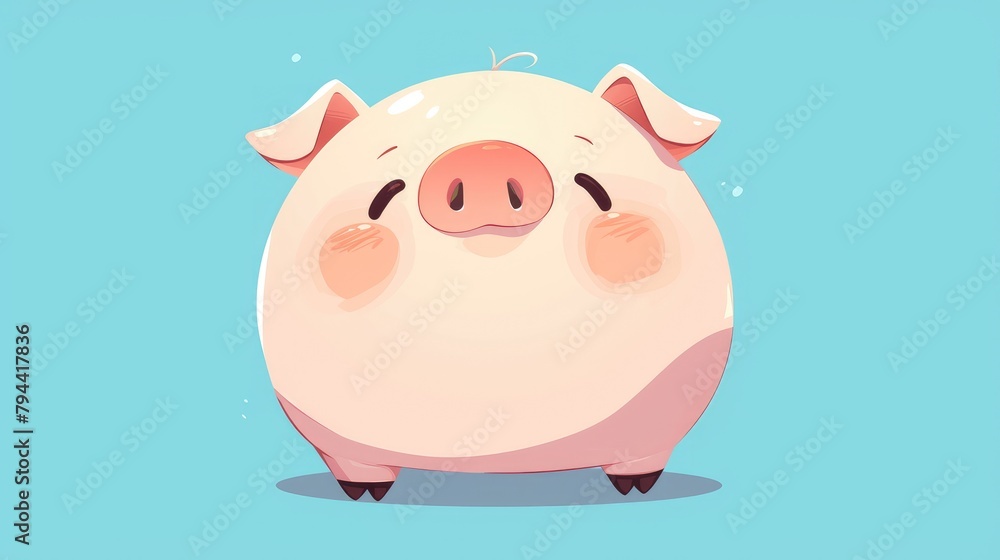 2d illustration of a piggy bank icon suitable for format 2d illustration of a piggy bank icon suitable for format