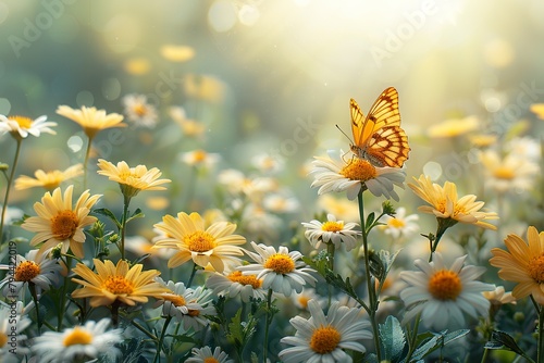 World here abstract nature spring Background spring flower and butterfly © TIYASHA