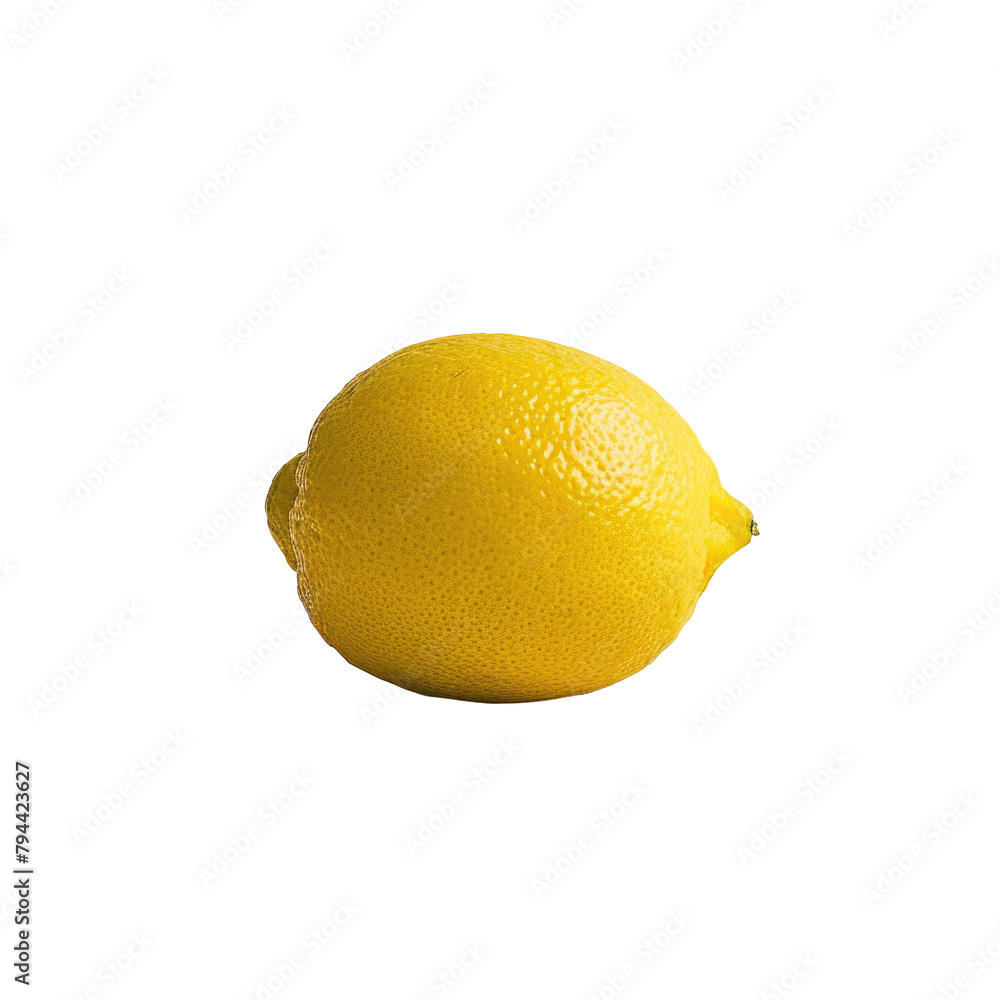 A lemon standing alone on a transparent background A lemon standing alone on a transparent background
