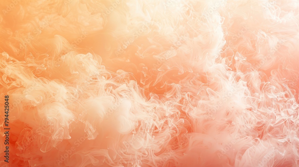 Abstract orange and white color mix resembling cloud or smoke patterns