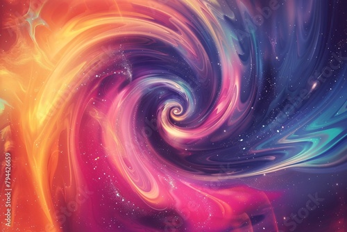 Surreal background filled with swirling vortexes and vibrant gradients that captivate the imagination