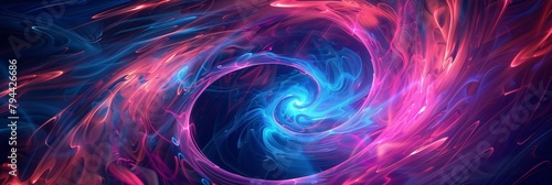 Surreal and futuristic wallpaper with swirling vortexes and pulsating neon colors, captivating the viewer
