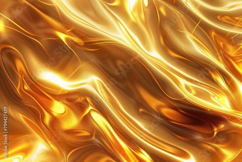 Luxurious and opulent abstract background with psychedelic elements, featuring shimmering gold tones