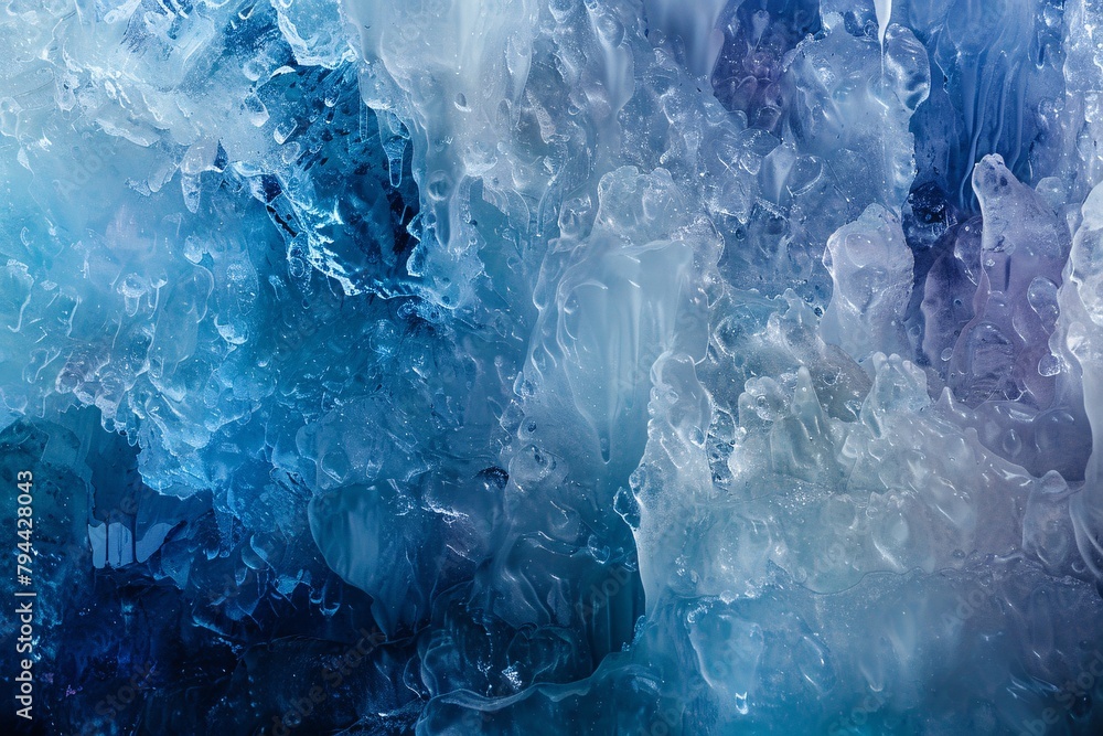 Journey through an abstract wilderness where the beauty of ice meets psychedelic artistry