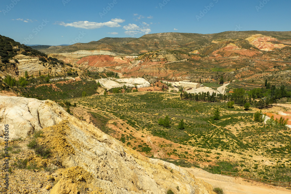 restored clay quarry and mine in spain