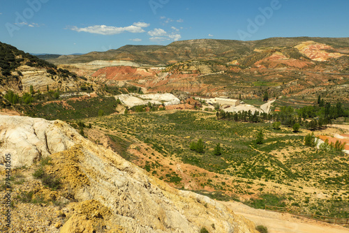restored clay quarry and mine in spain