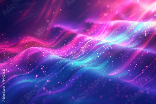 Futuristic abstract wallpaper with neon gradients and pulsating lights, evoking a sense of energy and motion