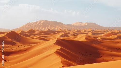Beautiful desert with golde...