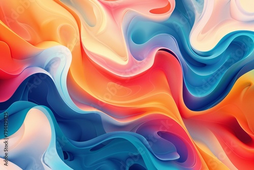 Colorful abstract background with dynamic shapes and vibrant hues