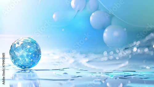 Wallpaper Mural Futuristic Crystal Globe With Network Connections on a Digital Interface Torontodigital.ca