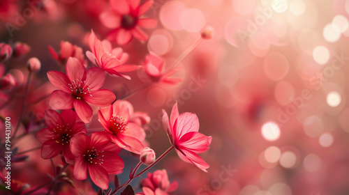 Red and pink flower background