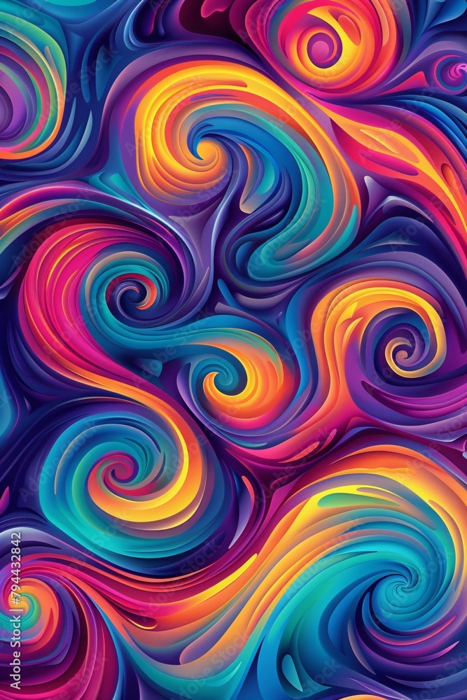 Surreal wallpaper featuring hypnotic swirls and vibrant gradients that captivate the viewer Surreal wallpaper featuring hypnotic swirls and vibrant gradients that captivate the viewer