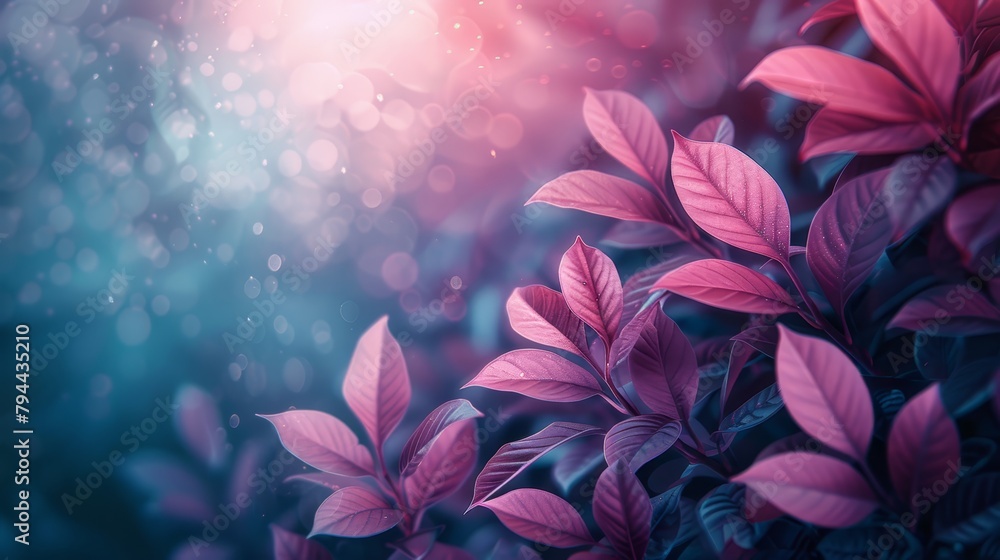 A tight shot of a pink blossom against a soft, blurred backdrop Bokeh of light dots filter through the leaves A tight shot of a pink blossom against a soft, blurred backdrop Bokeh of light dots filter through the leaves