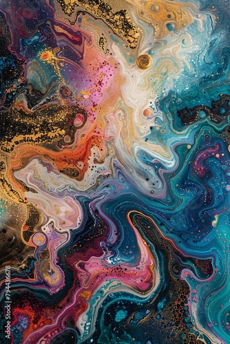 Abstract wallpaper with swirling patterns and vibrant hues that evoke a sense of wonder