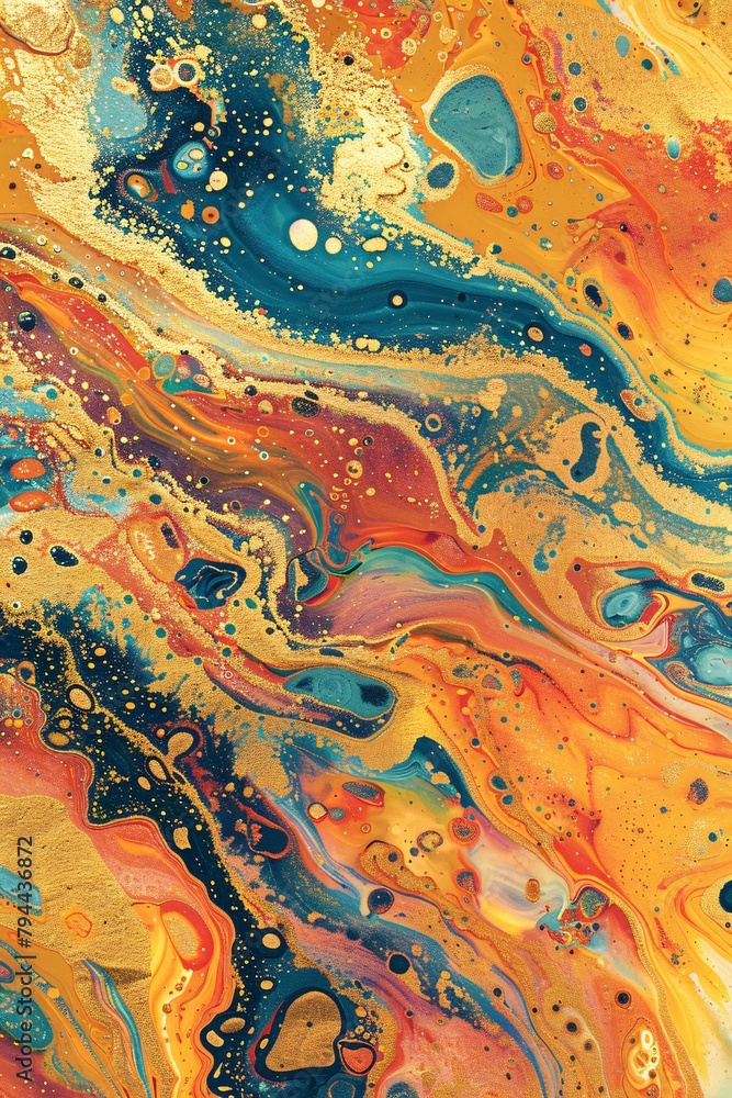 Abstract psychedelic wallpaper with vibrant golden hues, exuding an aura of luxury and sophistication Abstract psychedelic wallpaper with vibrant golden hues, exuding an aura of luxury and sophistication