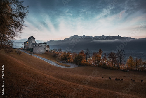 Panoramic view of Vaduz Castle - Vaduz, Liechtenstein