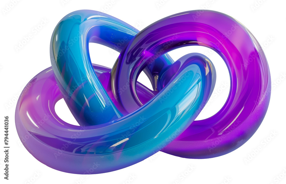 © Mr. Stocker - Shiny intertwined blue and purple loops