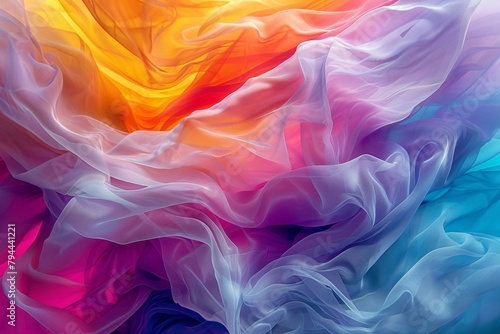 Immerse yourself in an ethereal dreamscape where abstract forms dance amidst a spectrum of vibrant colors