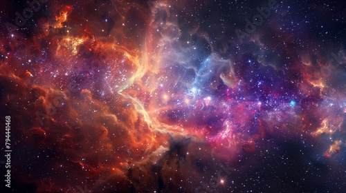 Cosmic nebulae and star fields  bringing the beauty of outer space. Stunning image of a star-forming nebula