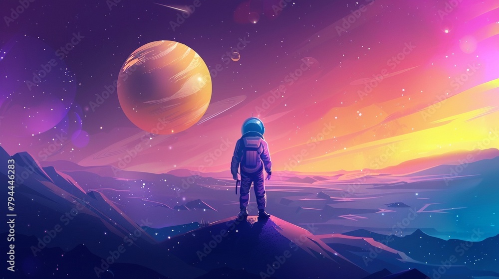 Fototapeta premium Write about a phenomenal and wondrous journey through time and space