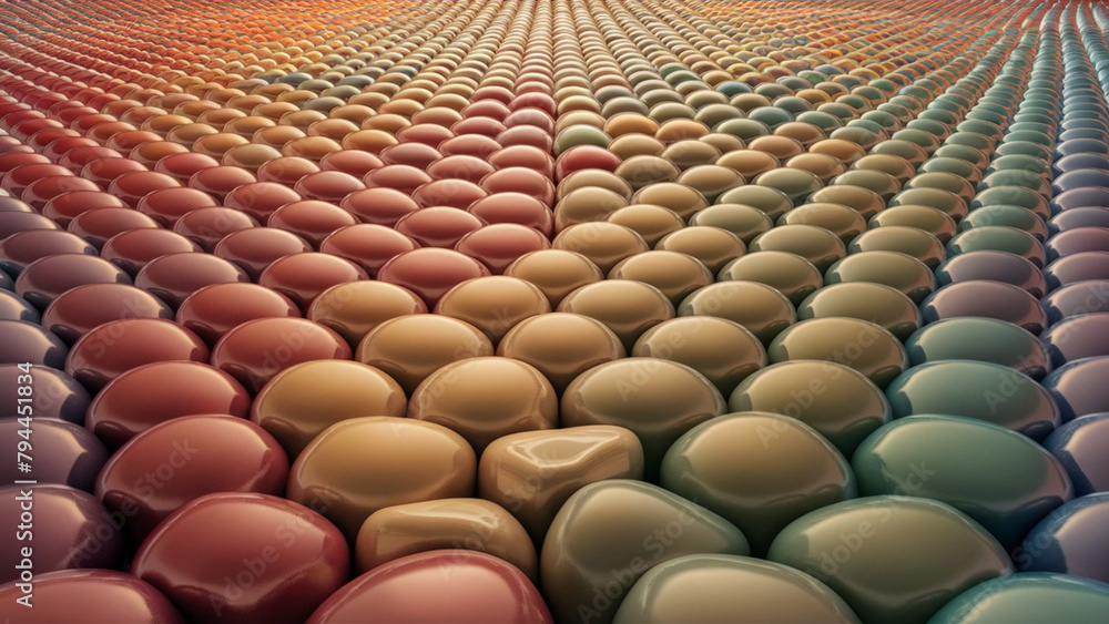 Obraz premium Abstract background of multi-colored stones lying tightly together.