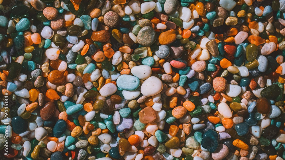 Abstract background of multi-colored stones lying tightly together. Abstract background of multi-colored stones lying tightly together.