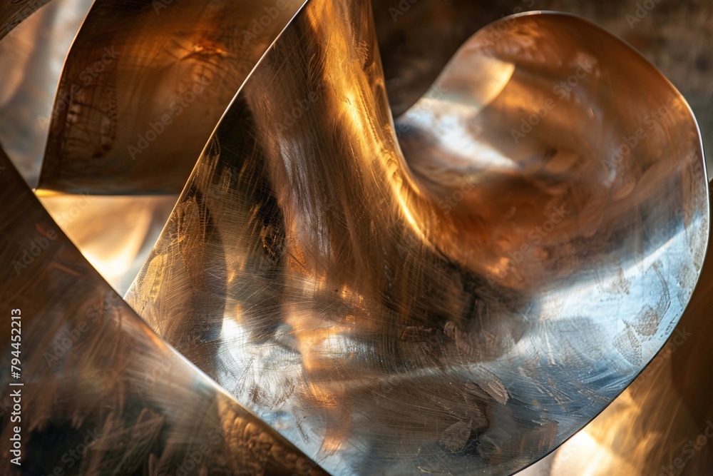 Behold the dynamic energy of abstract metal compositions, where bold forms command attention with their metallic brilliance