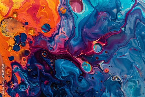 Immerse yourself in the vibrant colors of abstract water art, where bold hues and fluid shapes merge to create a stunning visual masterpiece