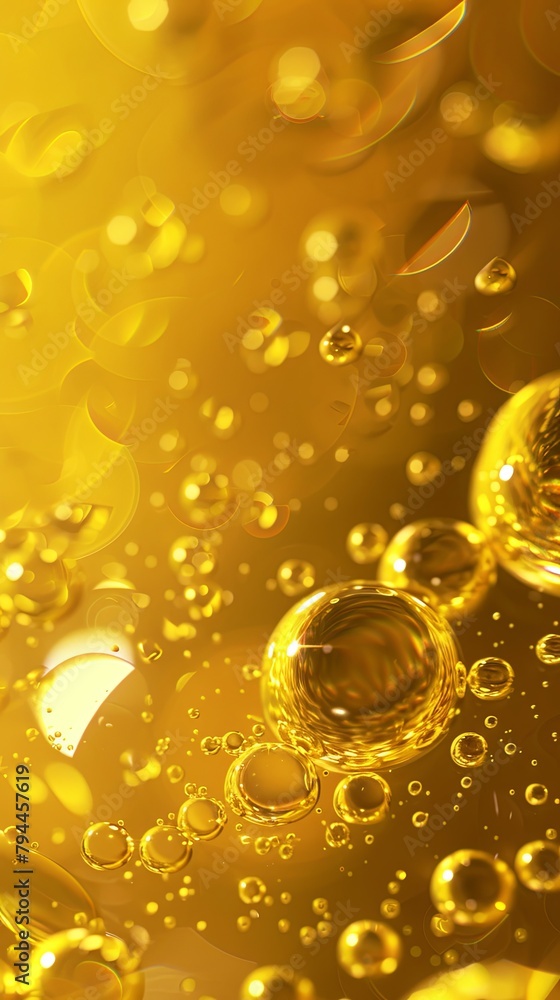 Lively Yellow Liquid Bubbles Interaction Play Lively Yellow Liquid Bubbles Interaction Play