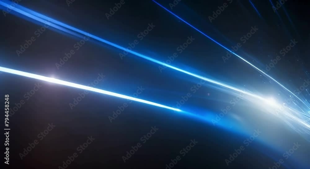 Shiny Blue Light Lines Animation: Multiple Movements on Black Background Shiny Blue Light Lines Animation: Multiple Movements on Black Background