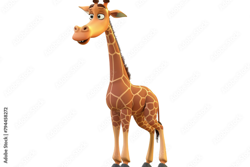 Giraffe cartoon isolated on white Giraffe cartoon isolated on white