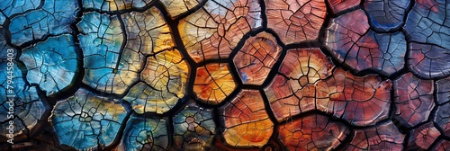Dive into an abstract world of wood stumps, where intricate textures create a mesmerizing mosaic of colors