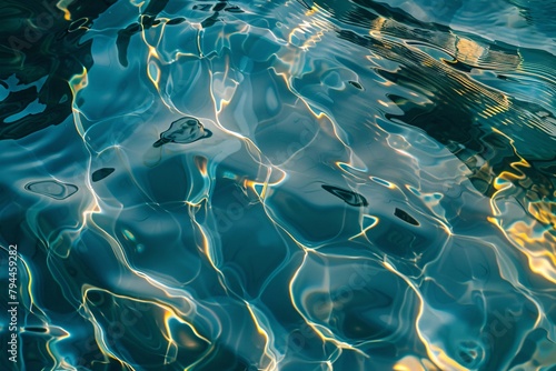 Delve into the mystical depths of abstract water compositions, where swirling currents evoke a sense of wonder and exploration photo