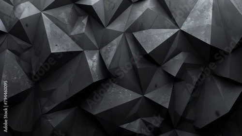 A black and white photo of a wall with some triangles, AI
