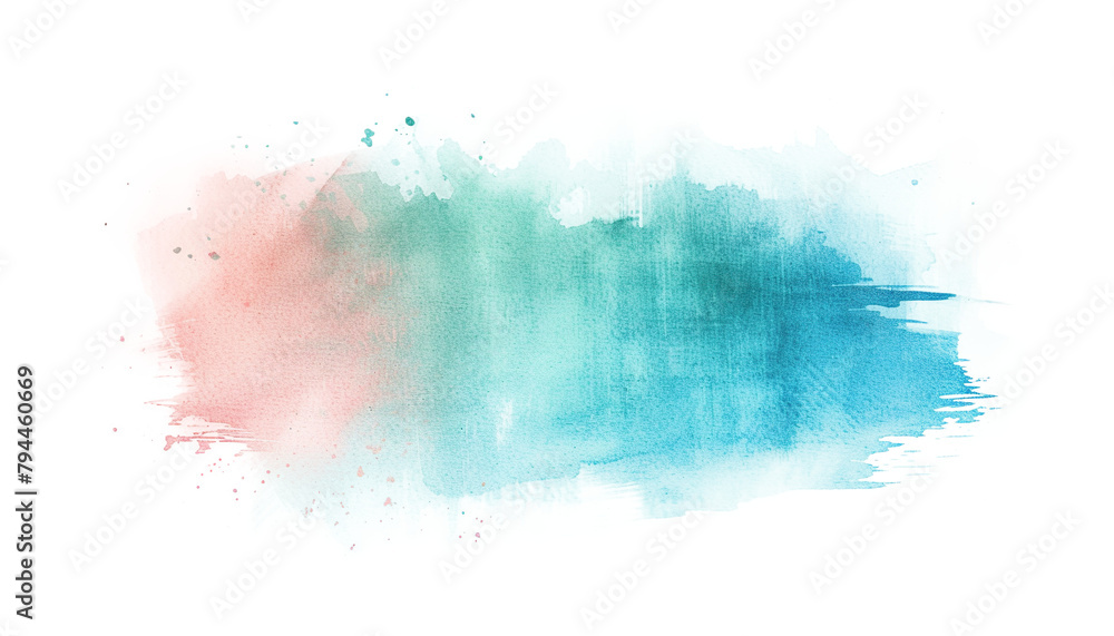 Abstract pink blue watercolor paint brush stroke flow texture PNG transparent background isolated graphic resource. Vibrant mixed color art shape design
