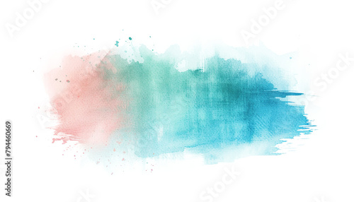 Abstract pink blue watercolor paint brush stroke flow texture PNG transparent background isolated graphic resource. Vibrant mixed color art shape design