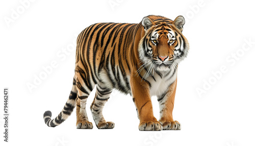 large majestic male tiger standing PNG transparent background isolated graphic resource